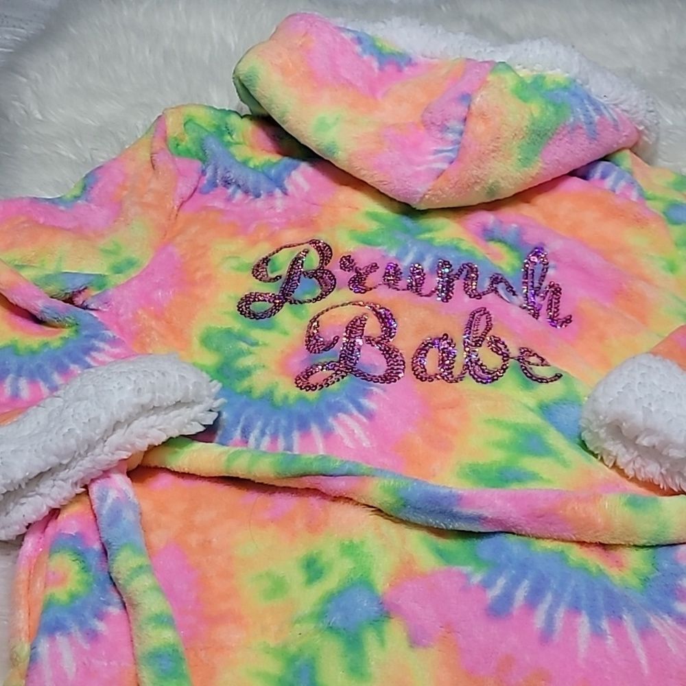 1729  EM & ALFIE SLEEP  Soft Robe multicolor  U/T NWT